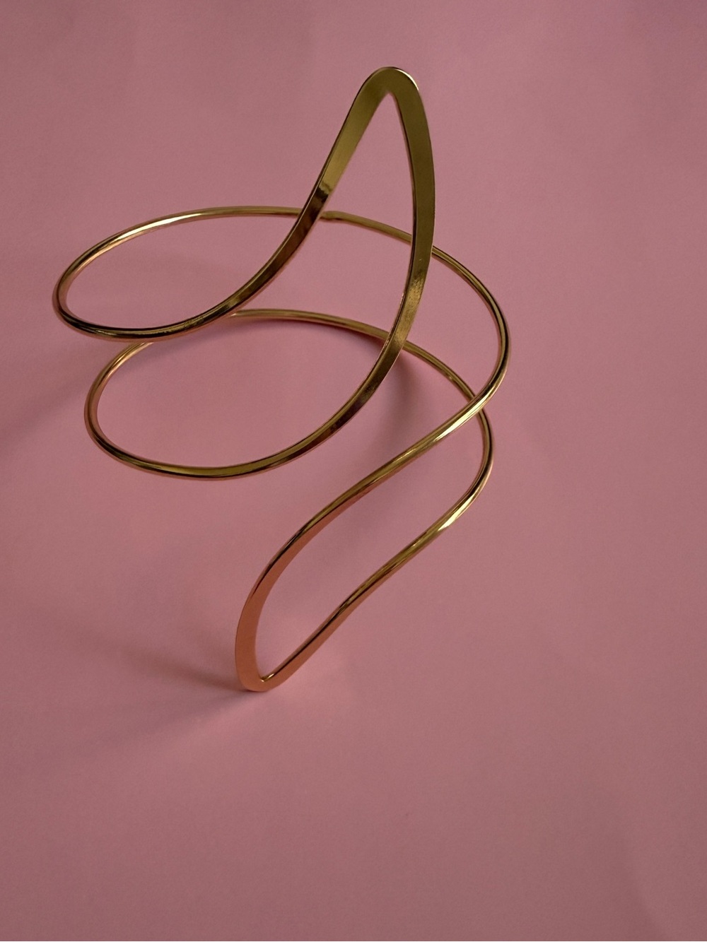 Gold Spiral Arm Cuff Bracelet - Women Accessories